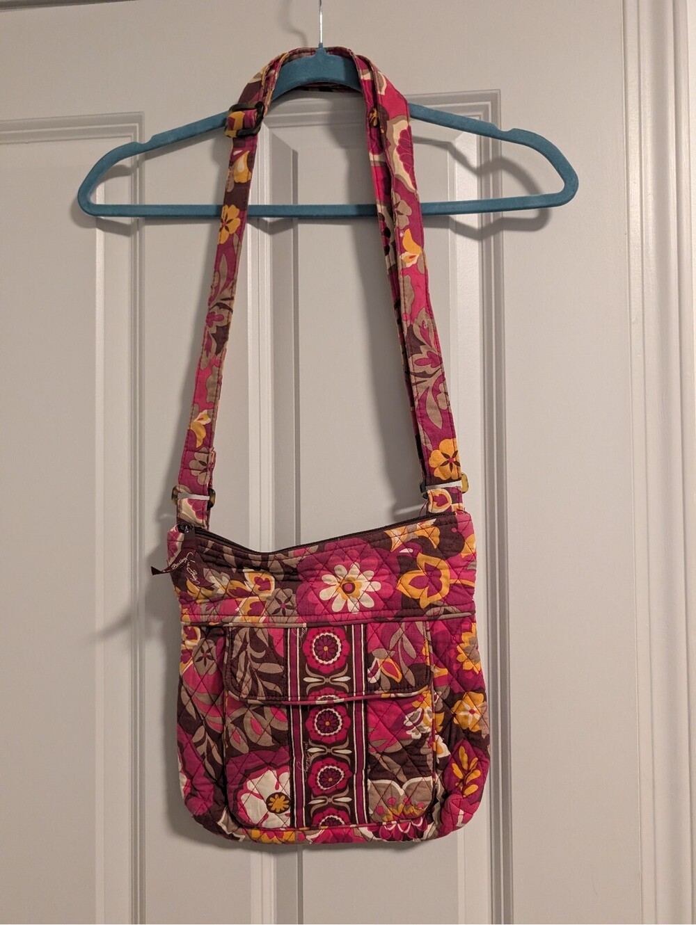 1632 - Vera Bradley crossbody purse in the retired "Buttercup" pattern.